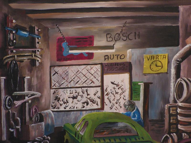 Werners KfzWerkstatt, 1978, Öl-Leinen, 35x45.jpg